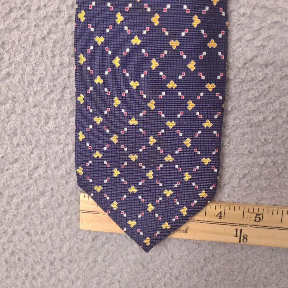 Vintage Chaps Ralph Lauren‎ Men's Tie Silk Blue Necktie Office Work USA Made